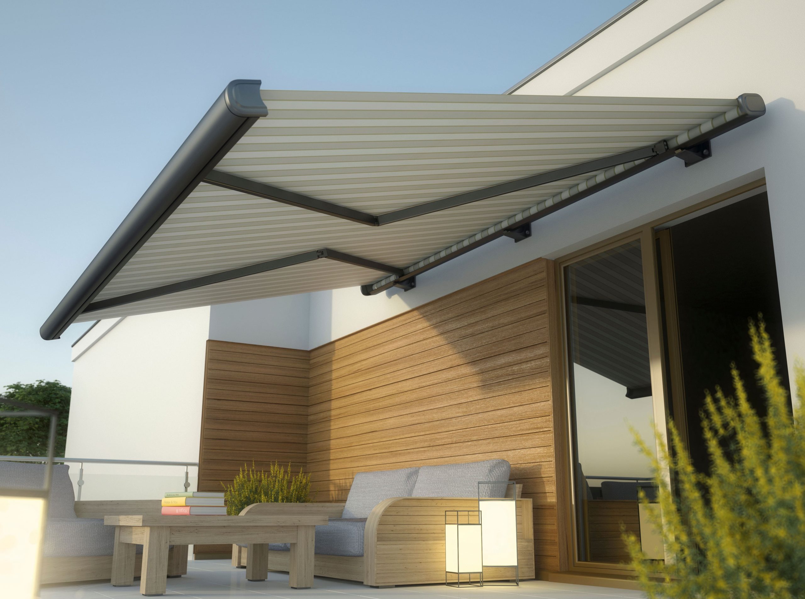 Custom retractable awnings installation in Providence
